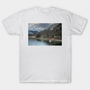 Fjord T-Shirt - Norwegian Fjord in Winter by Memories4you